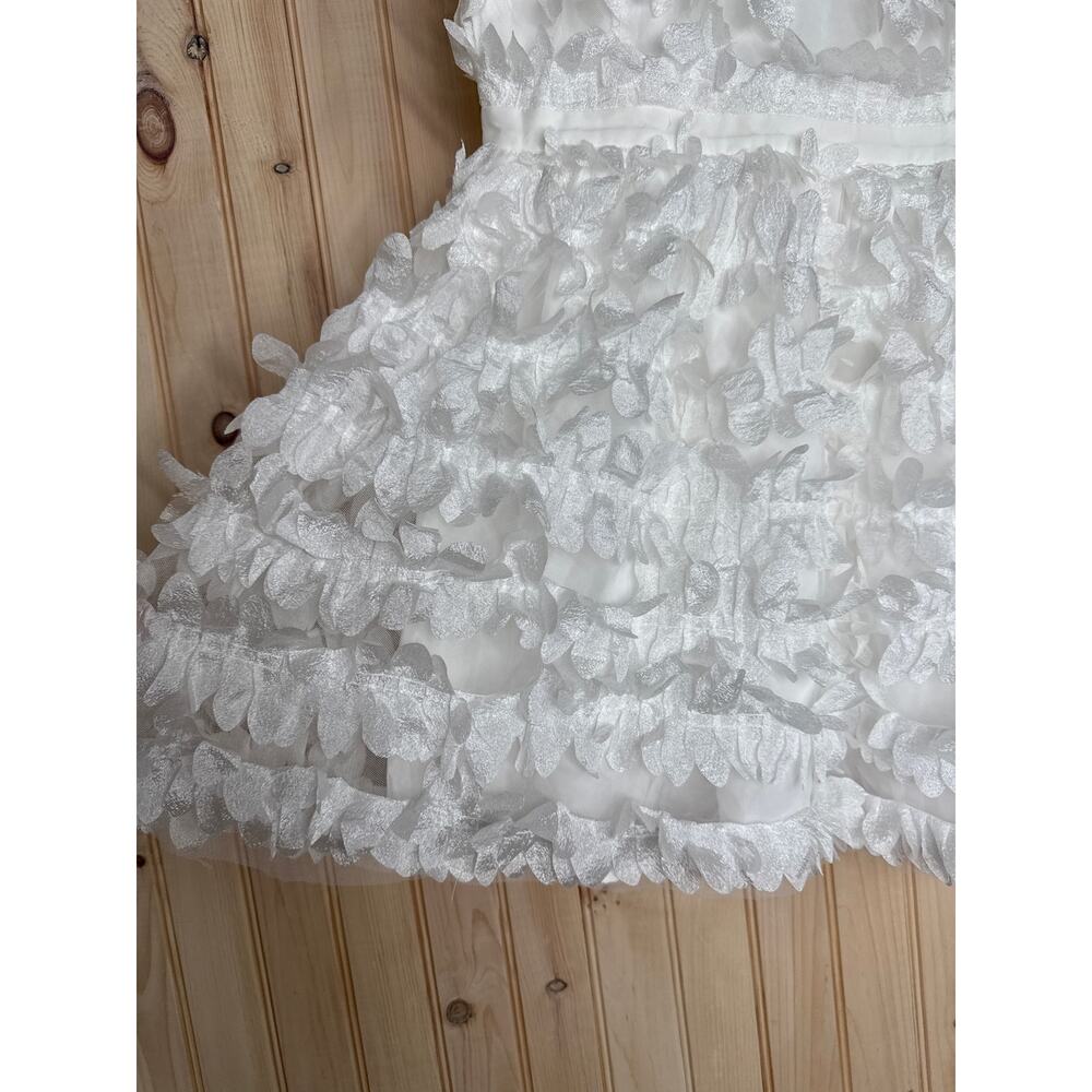 NWT Lulus Dearly Adored White Applique Halter Sleeveless Mini Dress Cocktail L - Picture 5 of 8